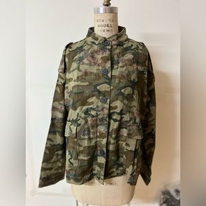 Floral Camo Buttondown Jacket